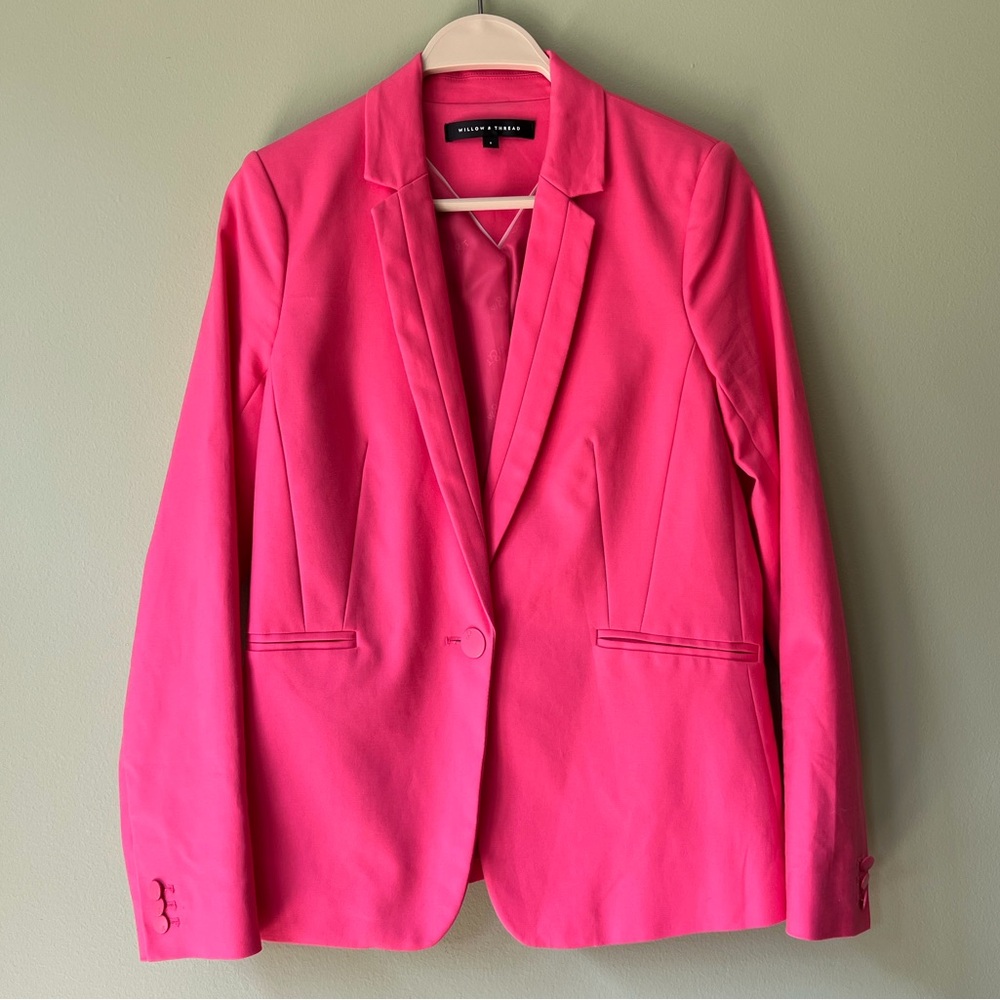 Willow & Thread NWOT Button Back Slit Collared Lined Blazer
